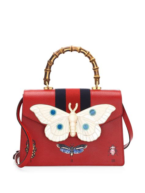 big red gucci bag|red gucci bag with butterfly.